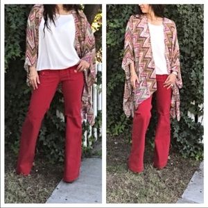 Olivia Gina Jeans Flare Jeans size 30/32 Red